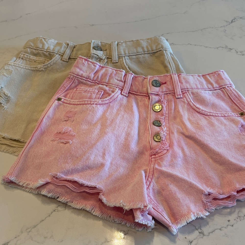 Zara Kids Pink and Tan Shorts Set - Picture 2 of 14